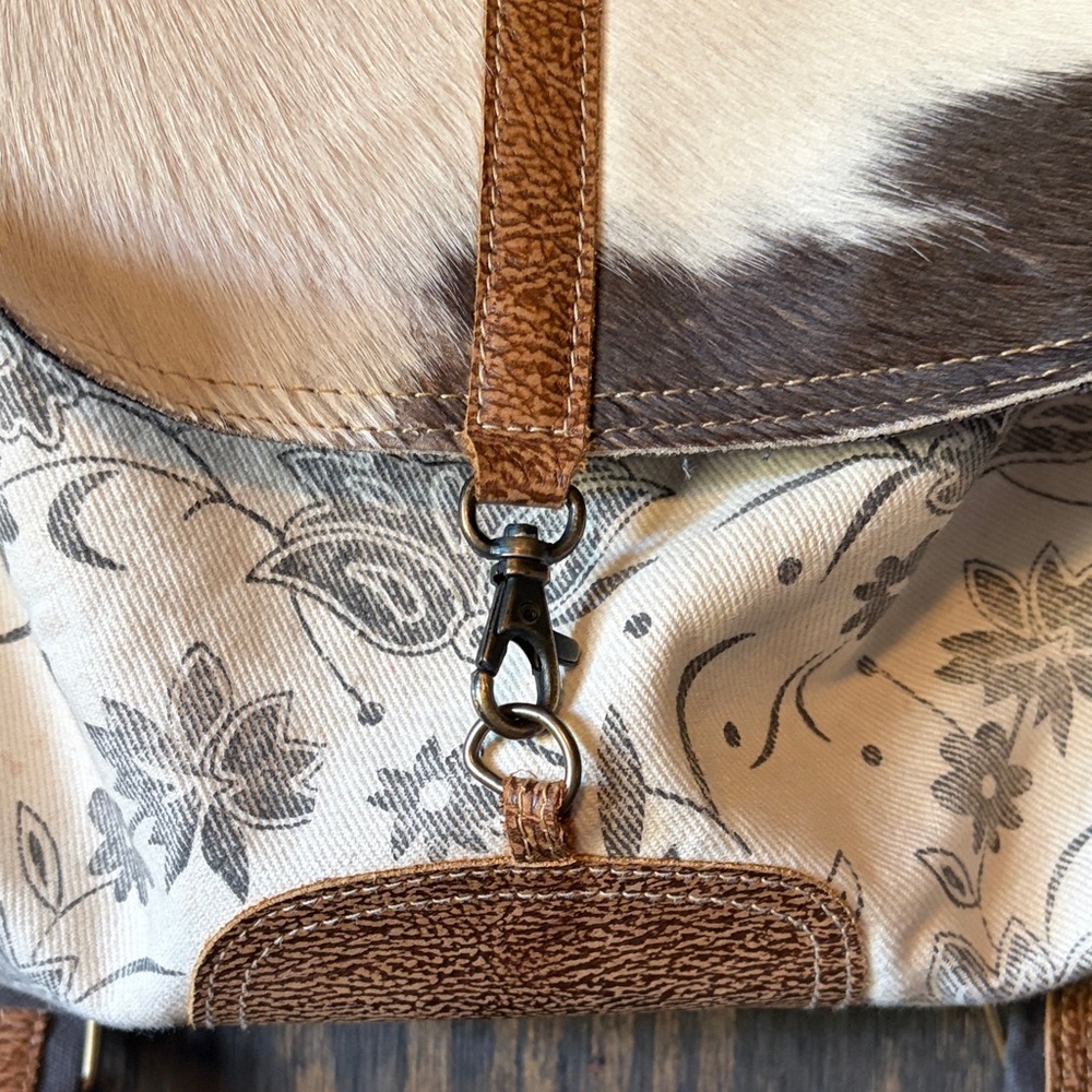 Myra Bag Brown and Cream Backpack - Picture 2 of 12
